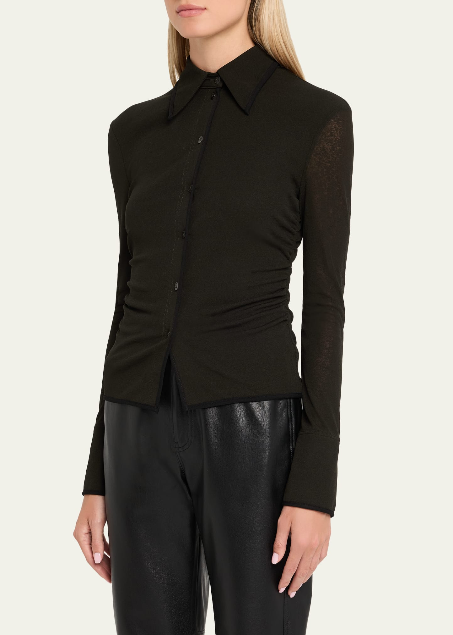 Idana Long-Sleeve Button-Front Top - 4