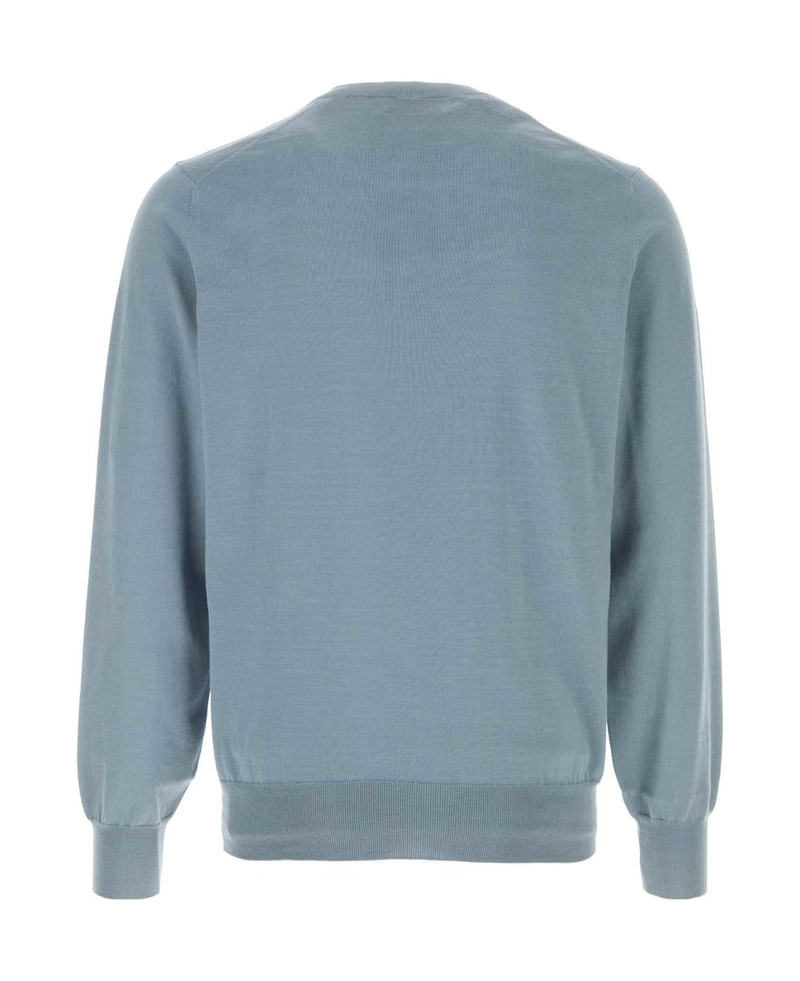 Brunello Cucinelli Air Force Blue Cotton Sweater outlook