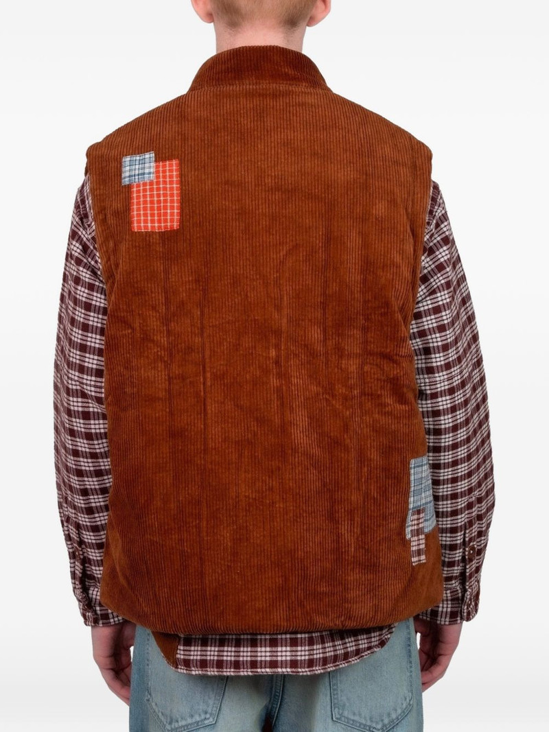 Sahab cord patchwork gilet 3