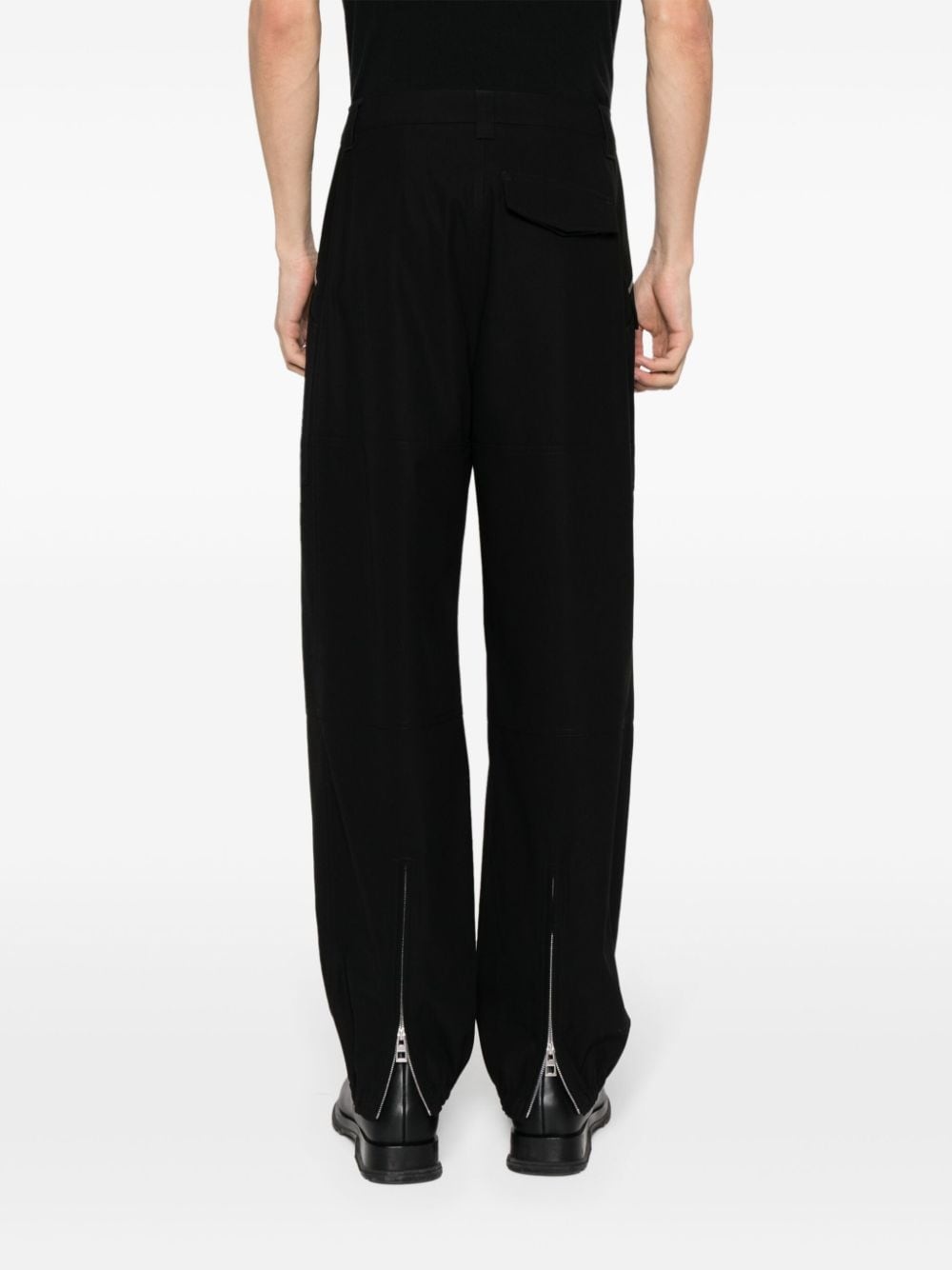 gabardine cargo trousers - 4