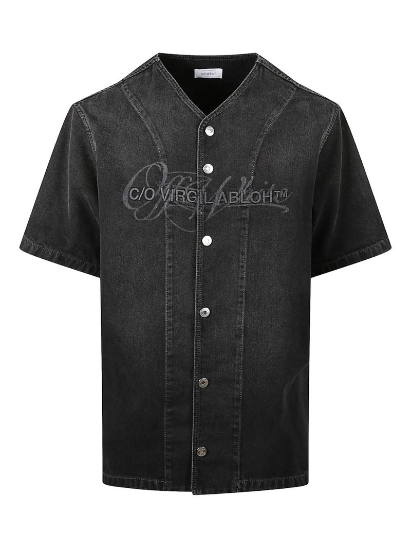 embroidered-logo short-sleeve shirt 1