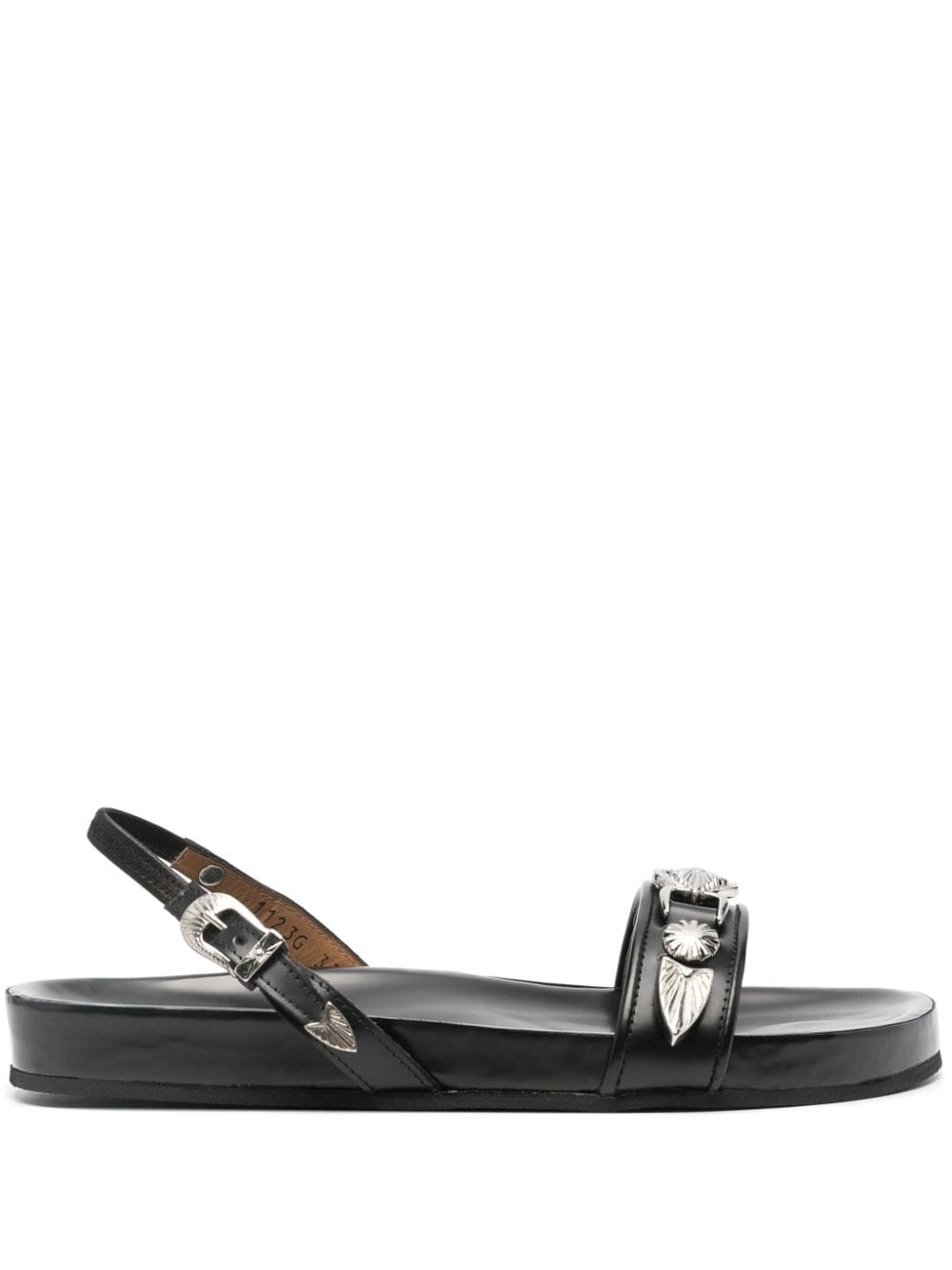 stud-embellished leather sandals - 1