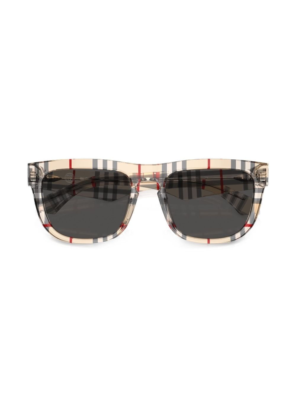 Vintage check-pattern square-frame sunglasses - 5