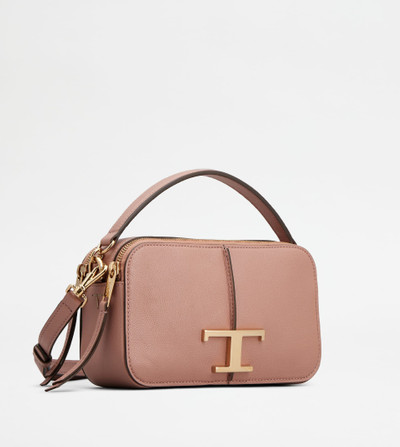 Tod's T TIMELESS CAMERA BAG IN LEATHER MINI - PINK outlook