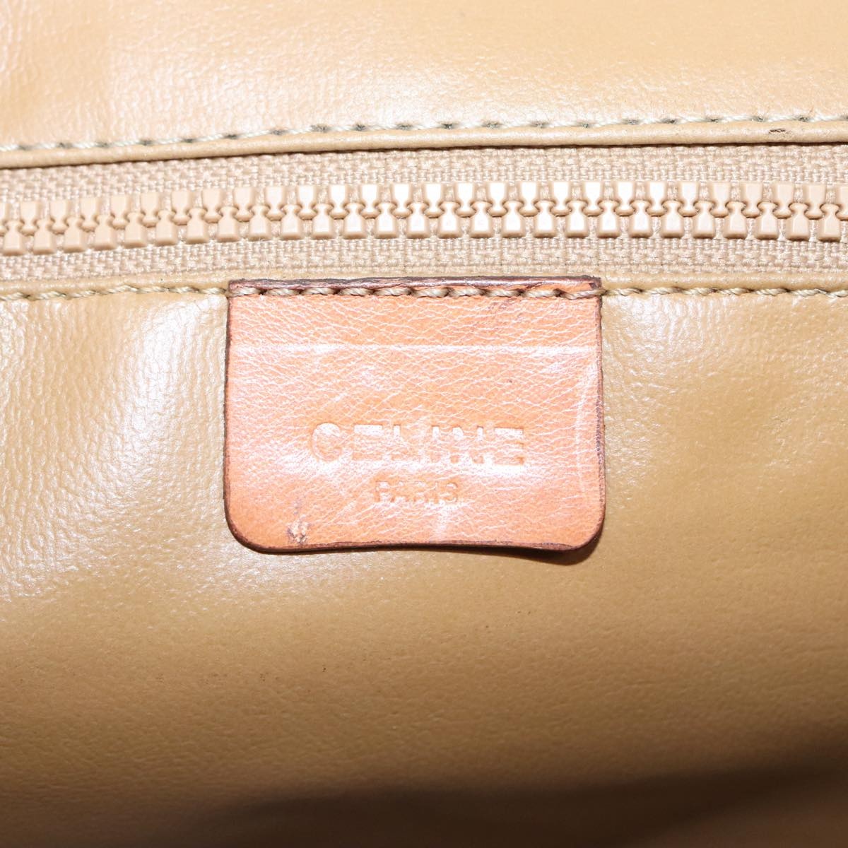 CELINE Macadam Canvas Shoulder Bag Pvc Beige - 16