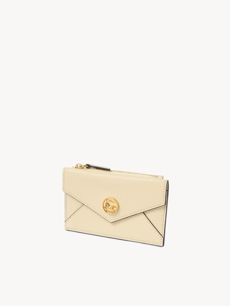 Chloé SMALL ENVELOPE PURSE WITH CARD SLOTS IN GRAINED LEATHER outlook