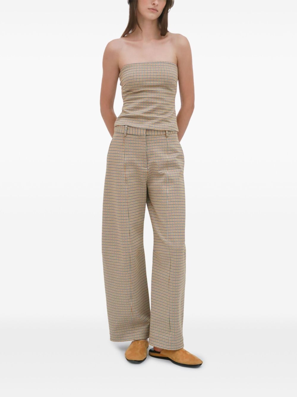 check-pattern trousers - 2