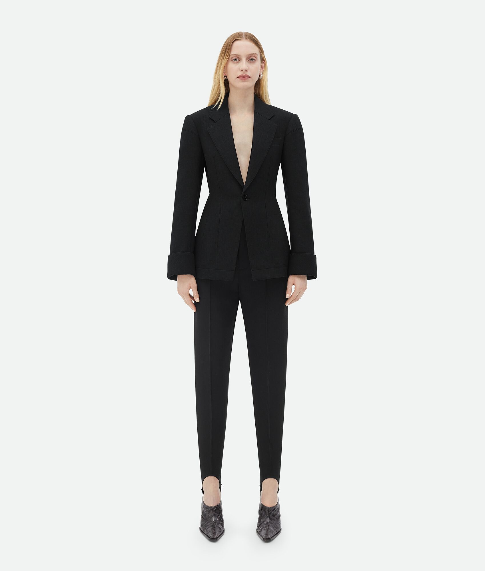 Structured Cotton Stirrup Pants - 4