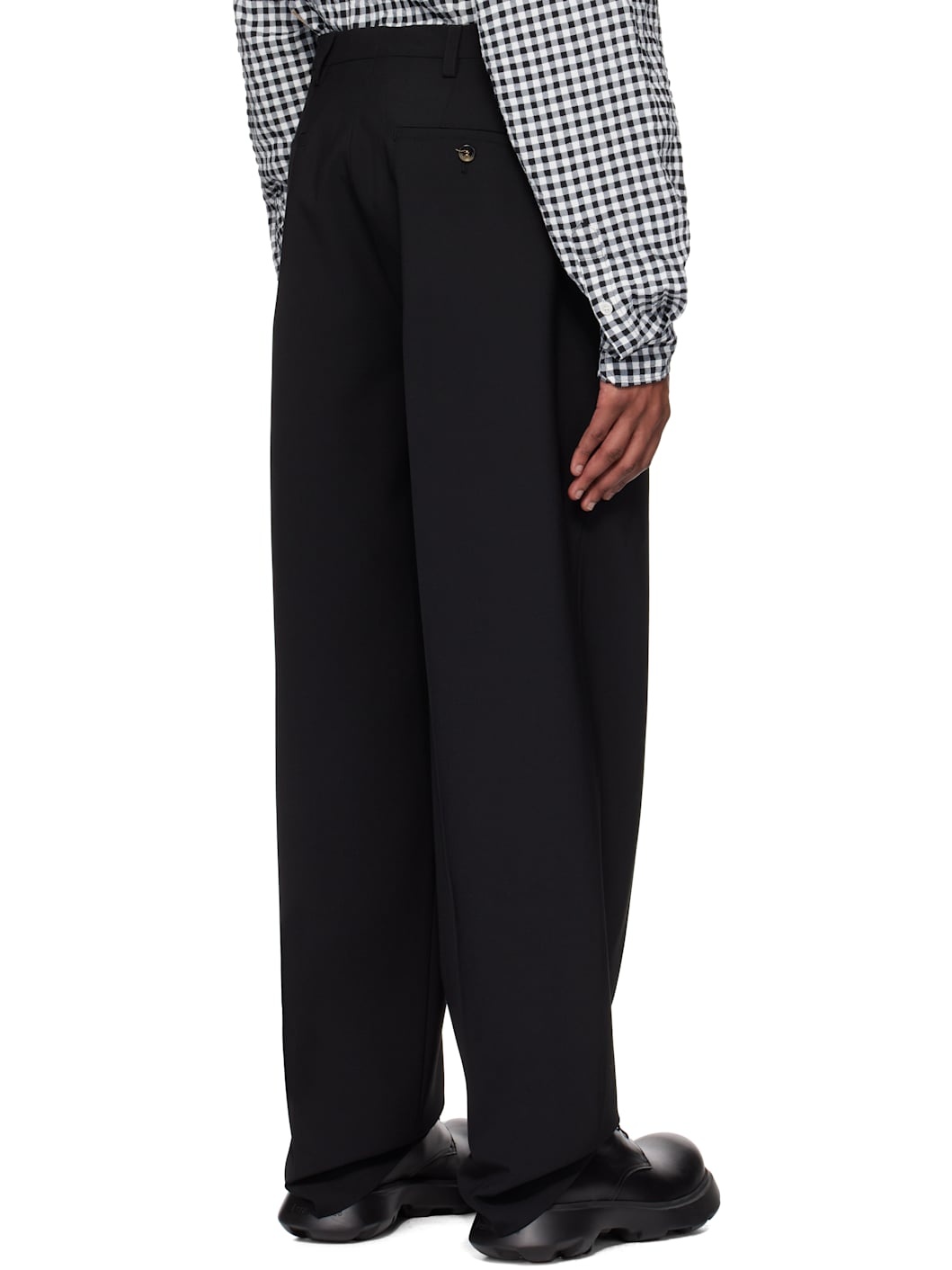 Black Light Wool Trousers - 3