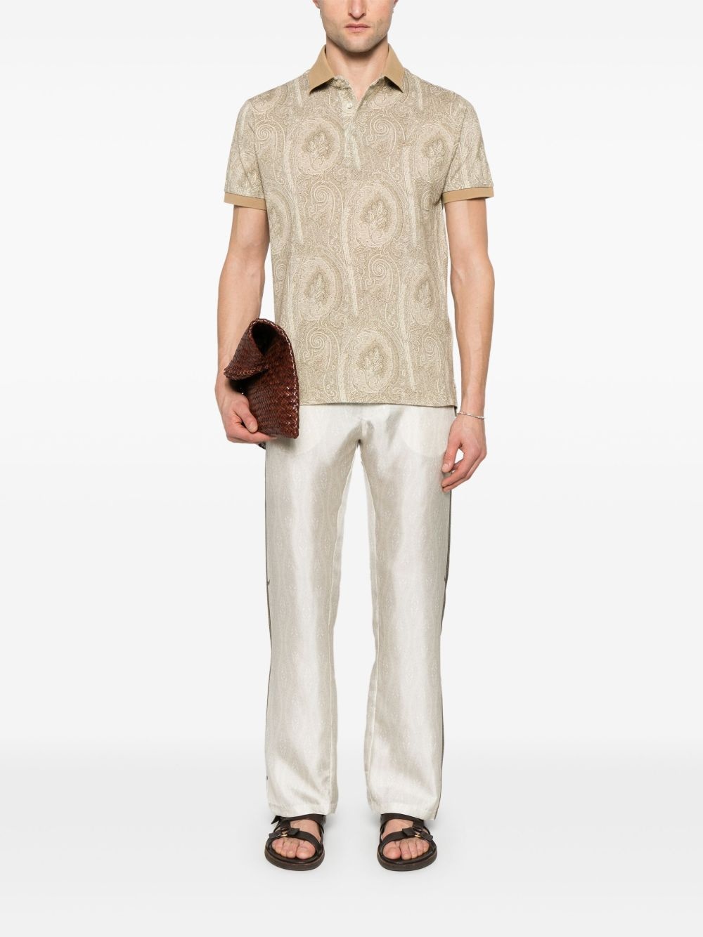 paisley polo shirt - 2