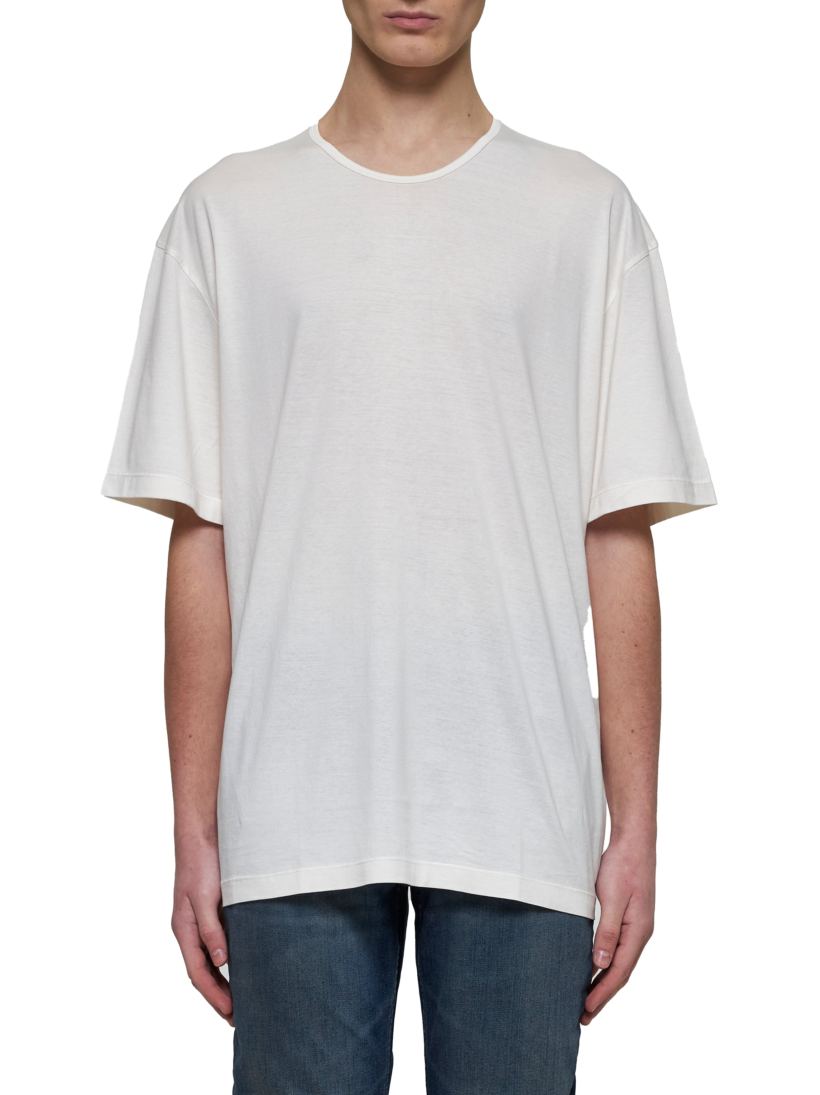 Lemaire Men Chalk Relaxed-Fit T-Shirt - 2