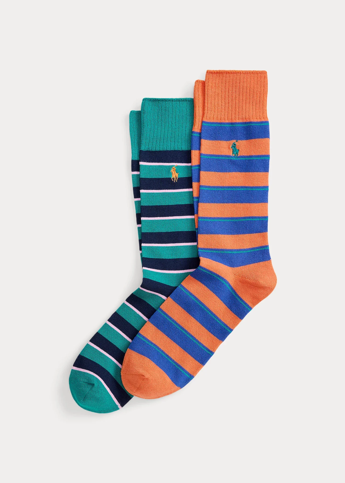 Striped Cotton-Blend Trouser Sock 2-Pack - 1