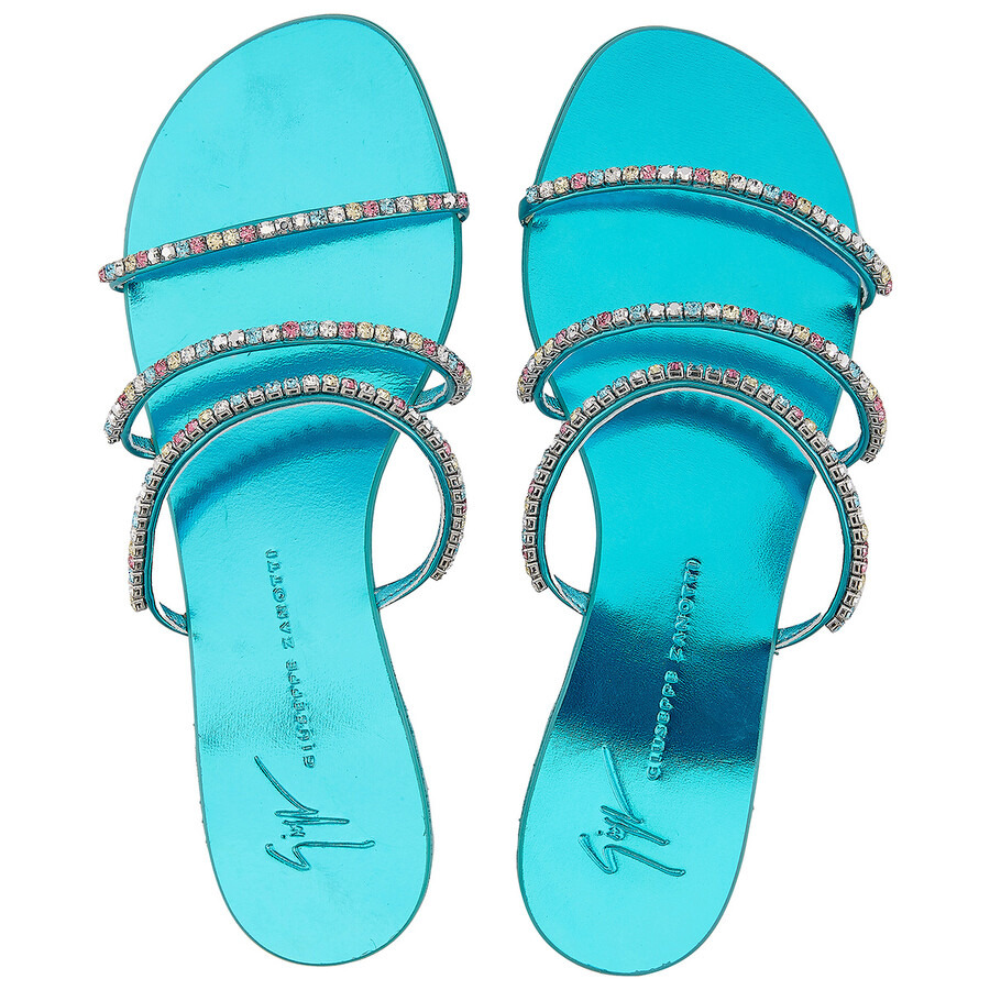 Giuseppe Zanotti Rhinestone Embellished Flat Sandals - 3
