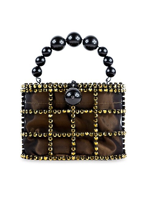 Holli Crystal-Embellished Top Handle Bag - 1