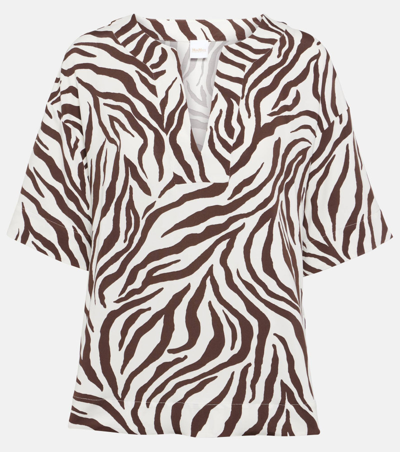 Siberia zebra-print jersey top - 1