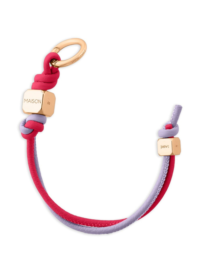 cuboidal hardware leather wristlet charm 3