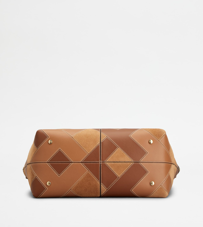 TOD'S DI BAG FOLIO IN LEATHER MEDIUM-SMALL - BROWN 4