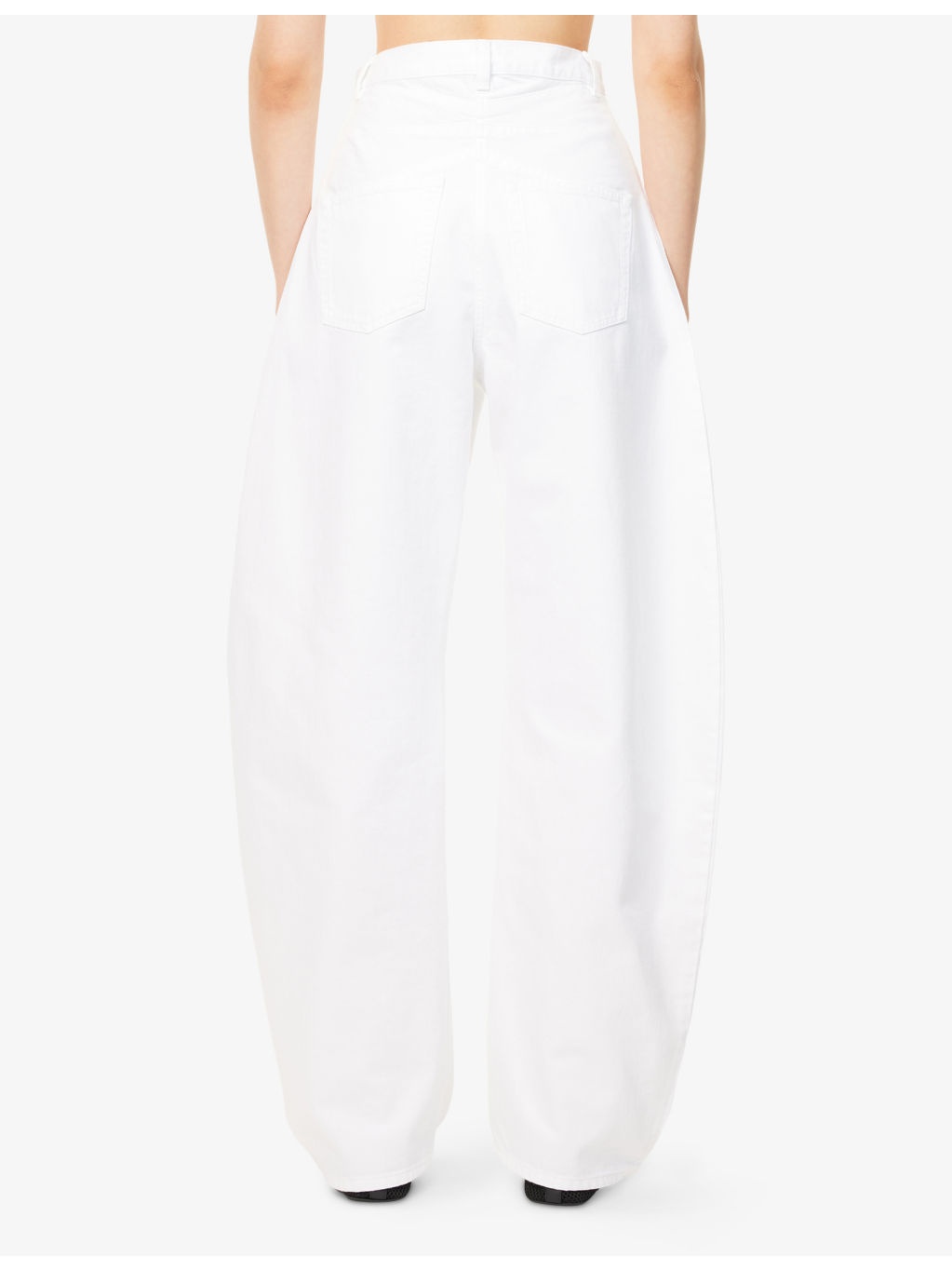 High-Rise Wide-Leg Denim Jeans - 4