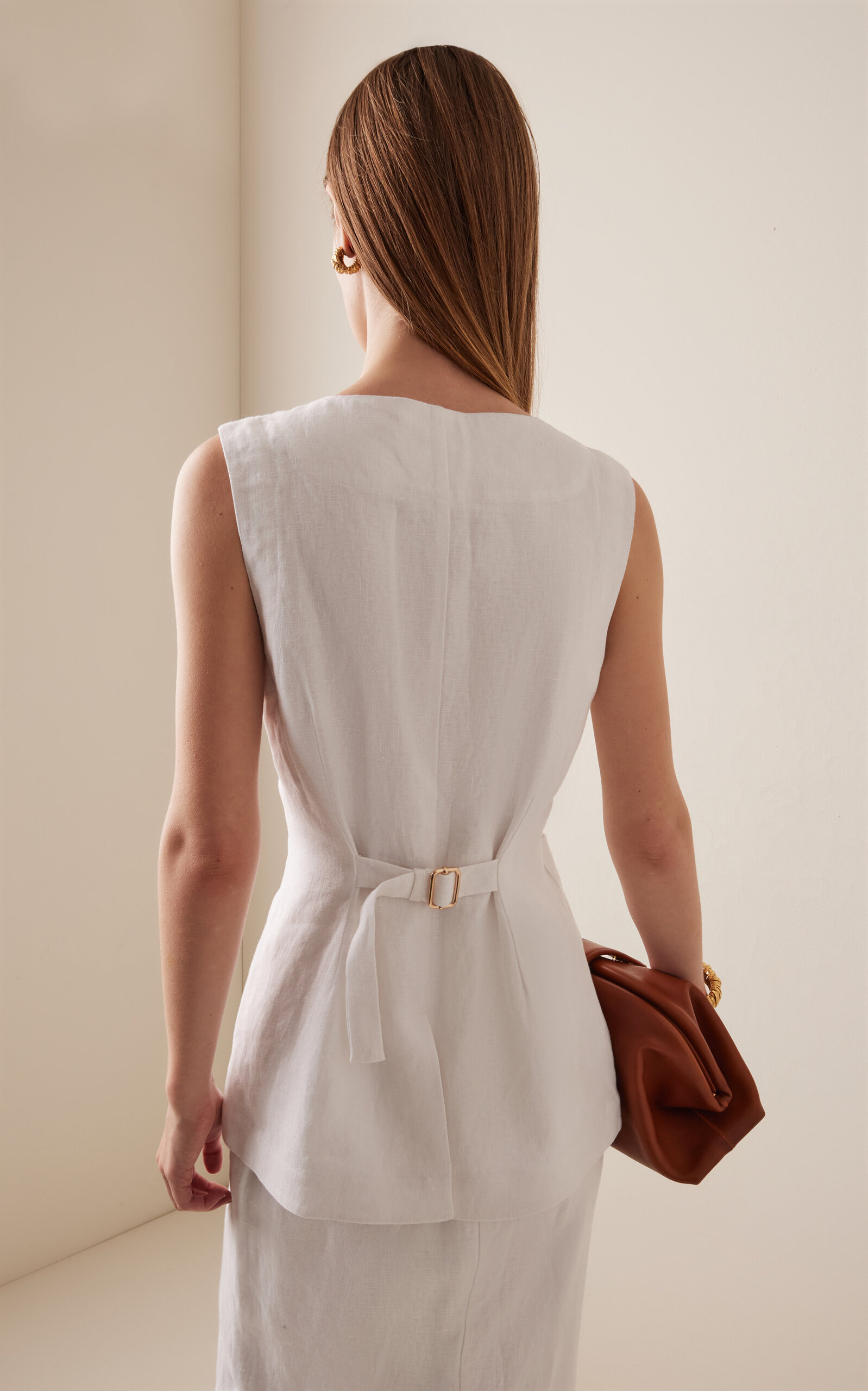 Exclusive Emma Linen Vest ivory - 4