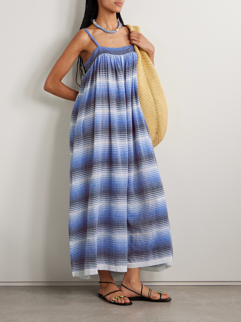 lemlem Eda Striped Cotton-gauze Midi Dress outlook