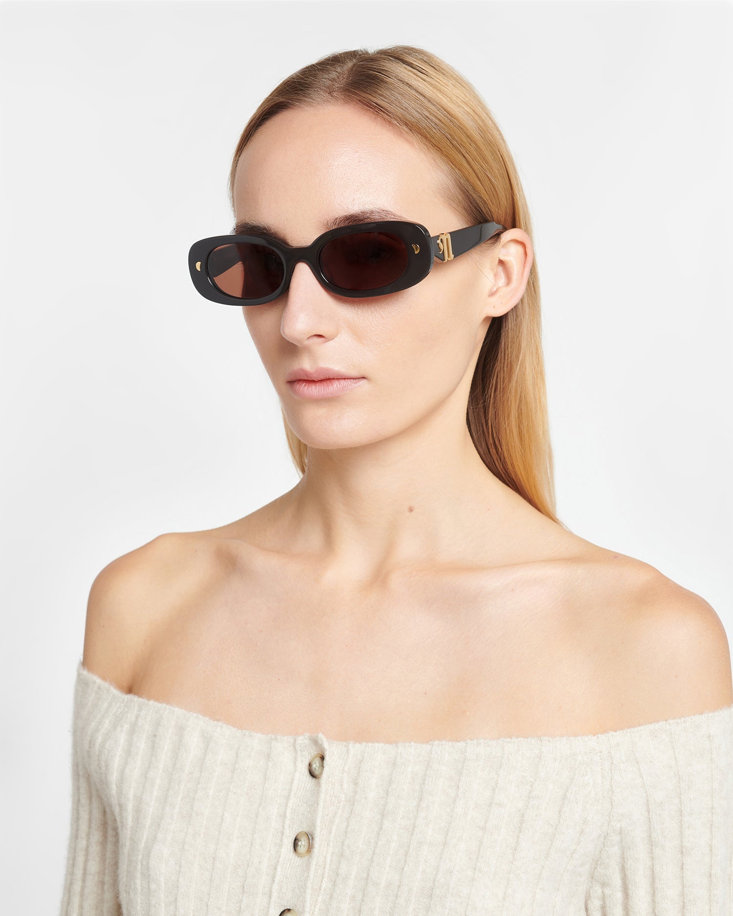Bio-Plastic Oval-Frame Sunglasses - 1