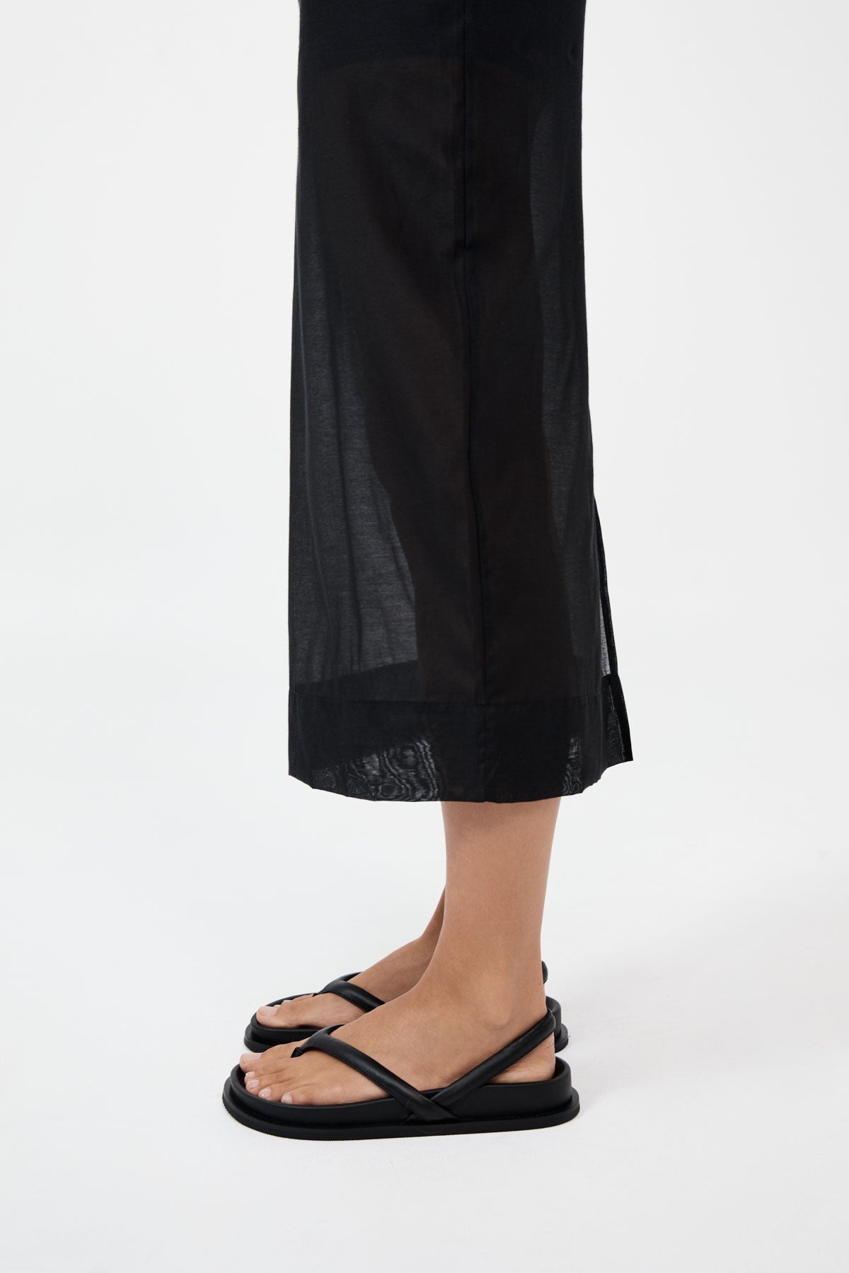 Sling Back Thong Sandal - Black - 3
