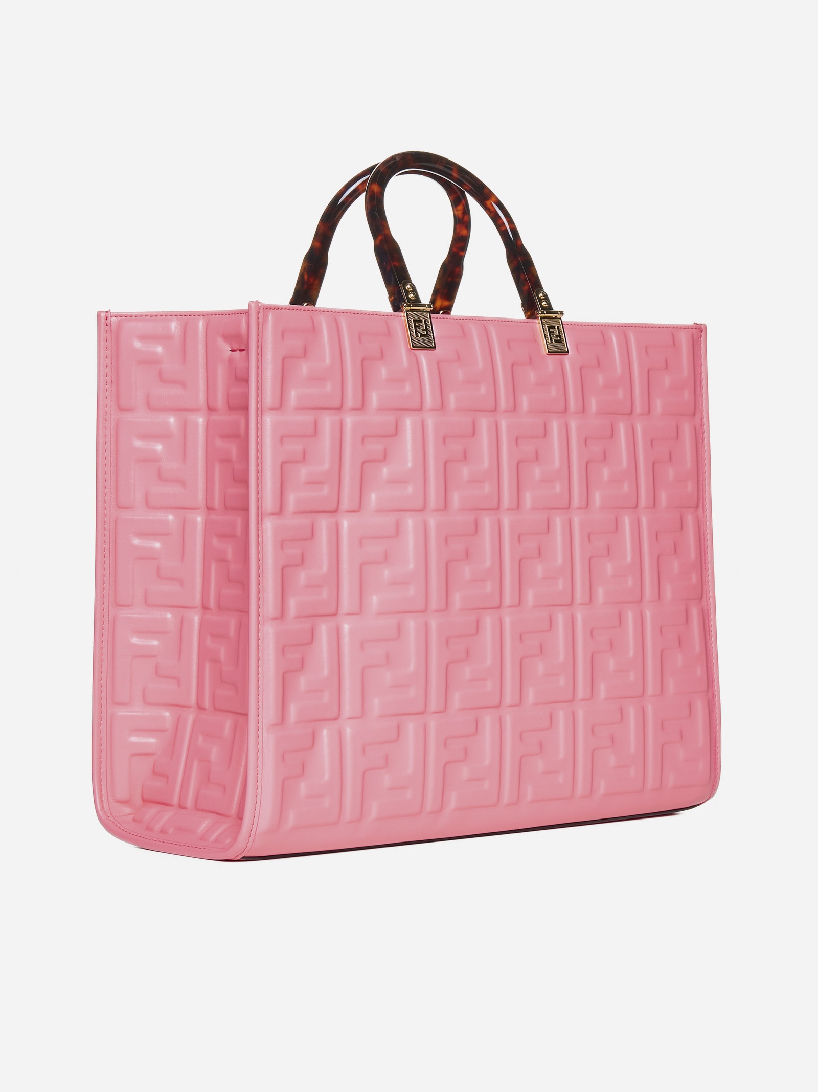 Fendi Sunshine FF leather medium tote bag - 3