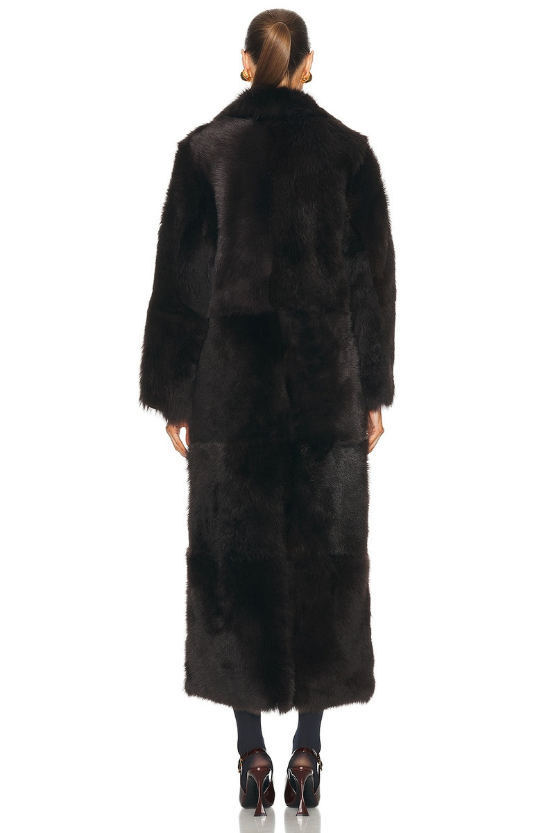 NOUR HAMMOUR For Fwrd Evita Extra Long Coat outlook