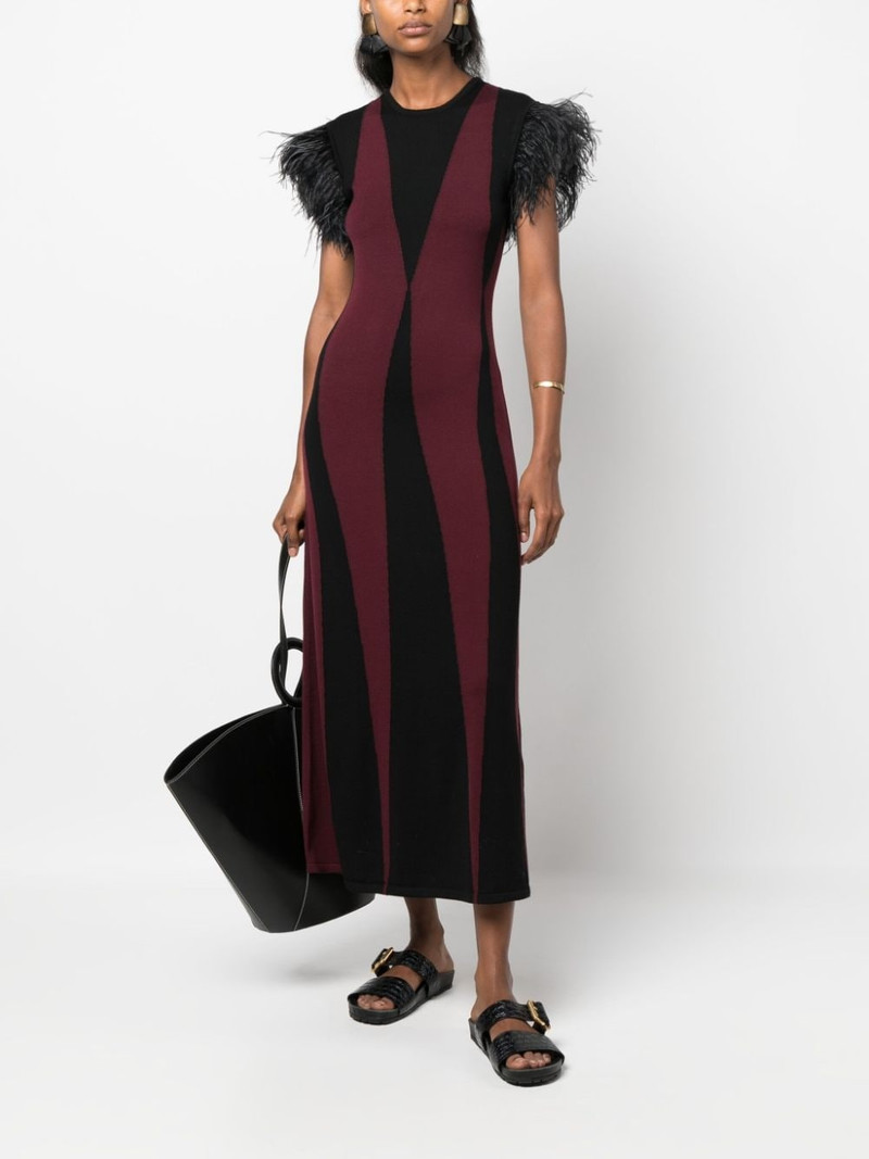 La DoubleJ Harlequin intarsia-knit dress outlook