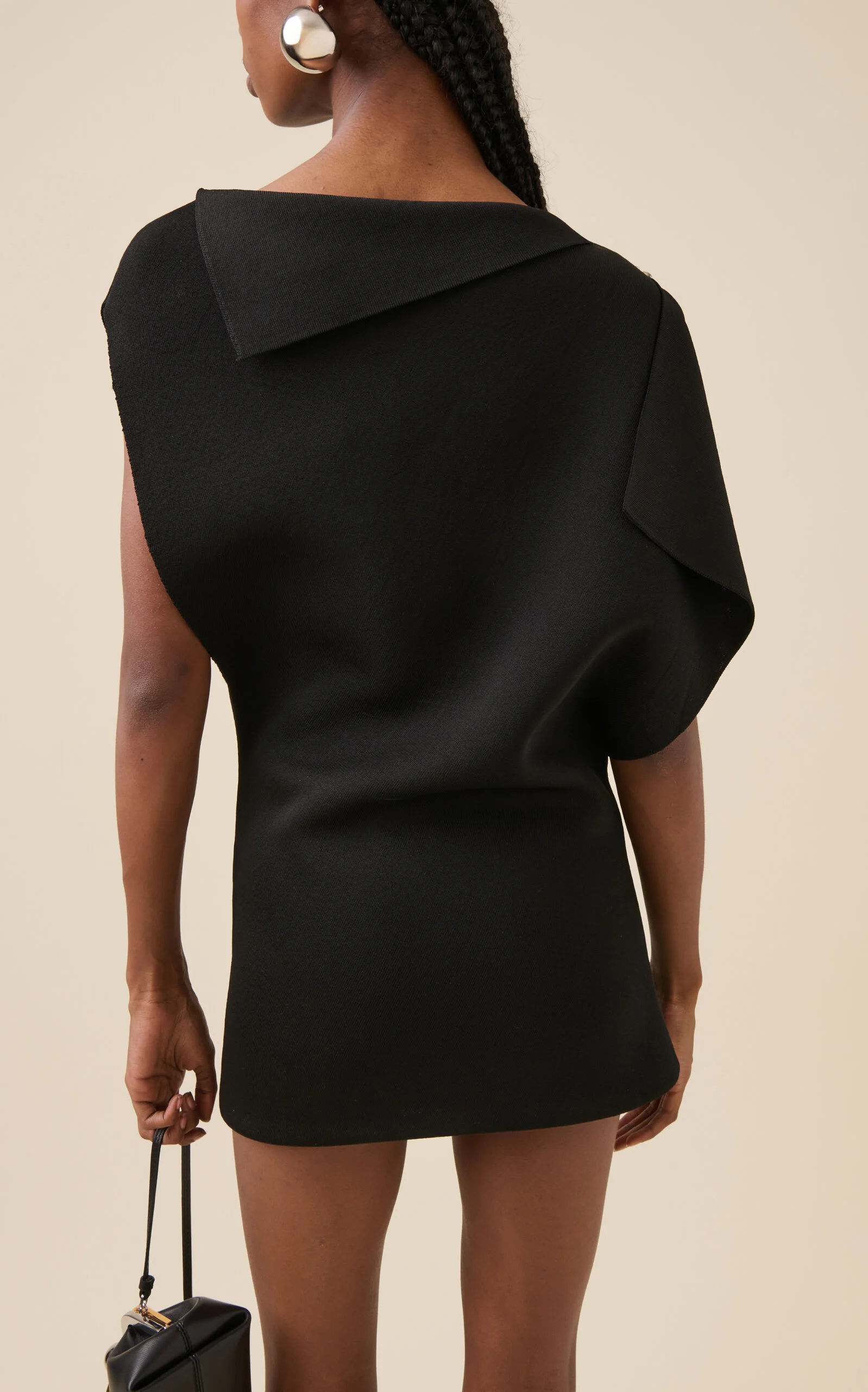 formal mini dress black Cute Short Sleeves Black Prom Dresses, Short Black Homecoming Dresses, –  Lwt Dress main image 1