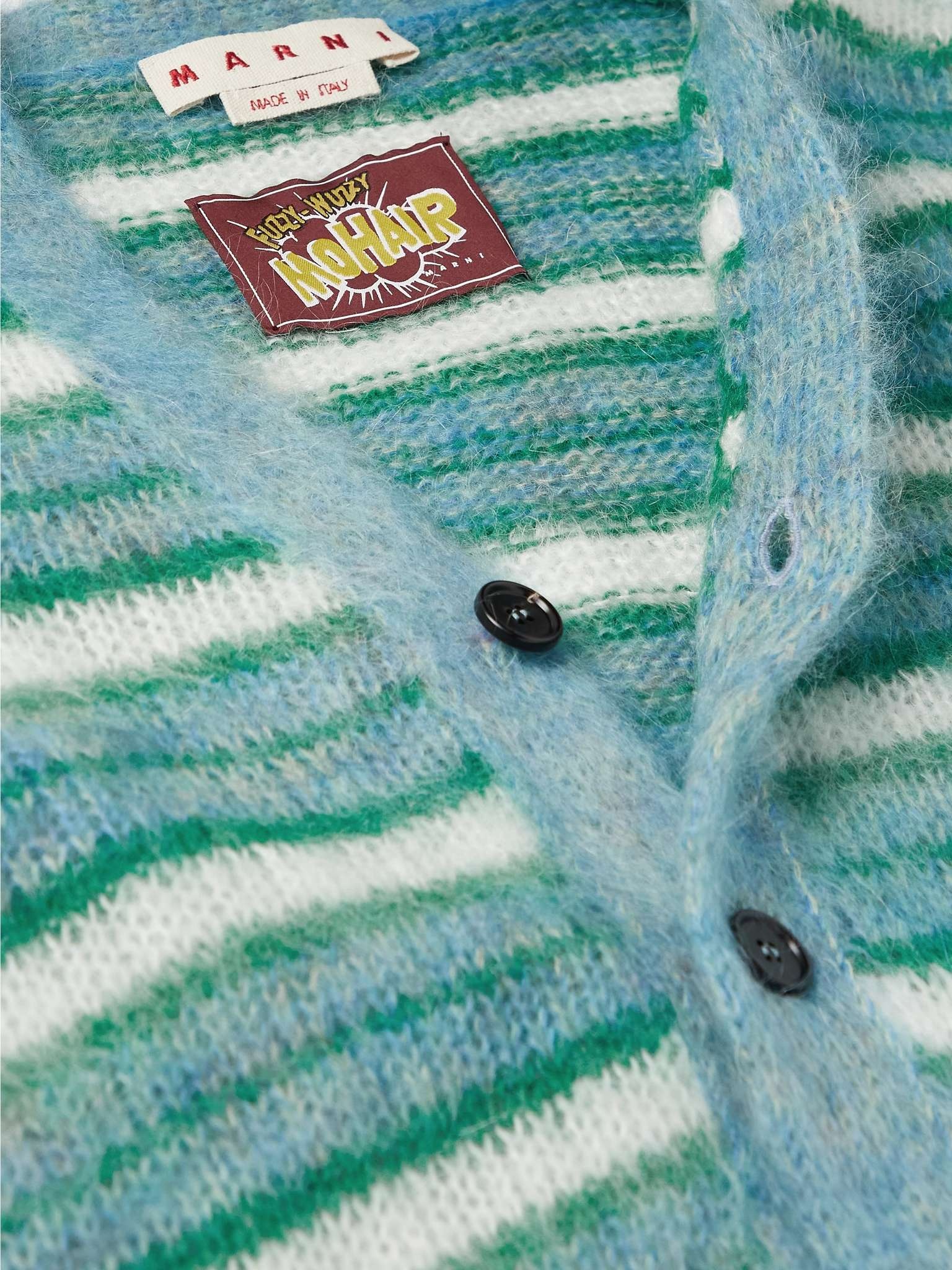 Striped Mohair-Blend Cardigan - 5