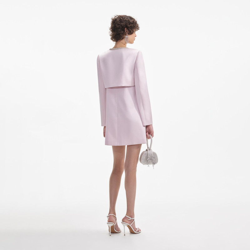 self-portrait Pink Satin Bolero Jacket outlook
