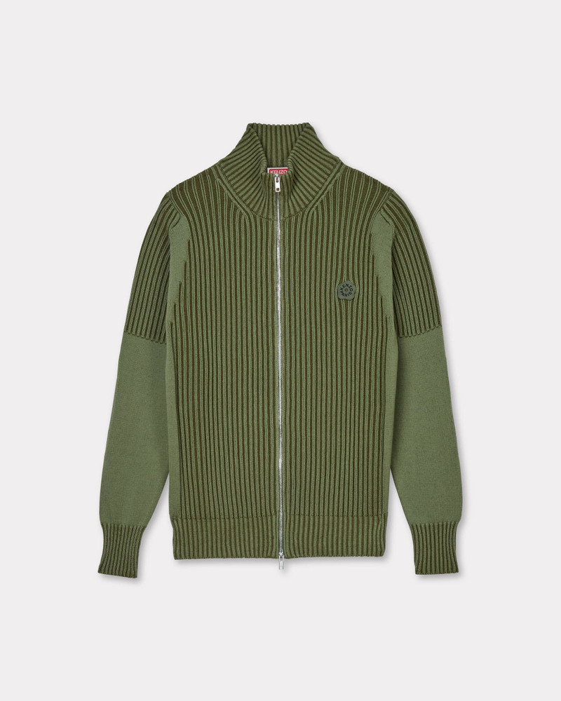 'Boke Flower 2.0' zipped cardigan in cotton and wool 1