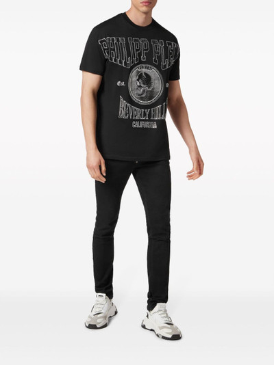 PHILIPP PLEIN crystal-embellished cotton T-shirt outlook