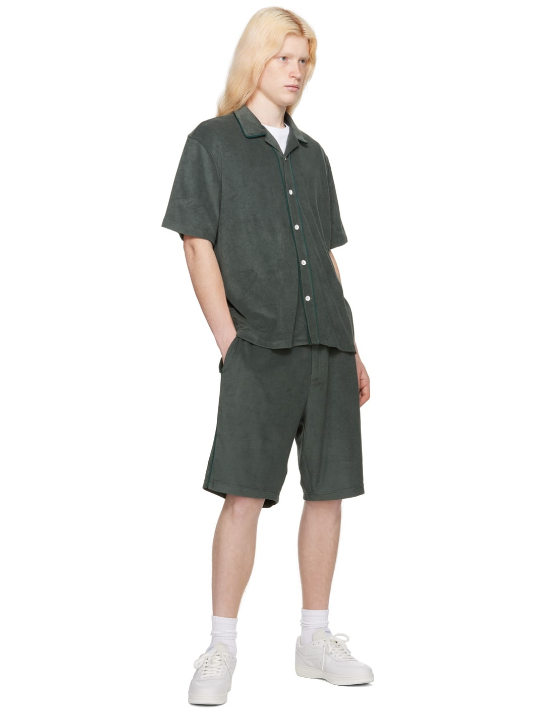 Green Piping Shorts - 4