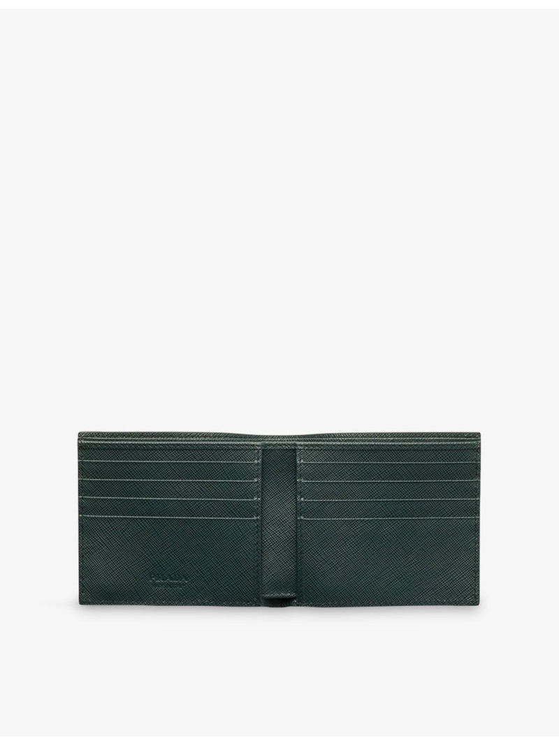 Prada Logo-Plaque Saffiano Leather Wallet outlook