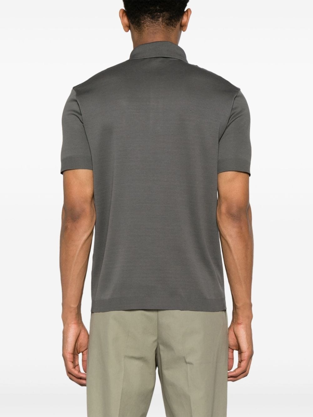 button-up cotton polo shirt - 4
