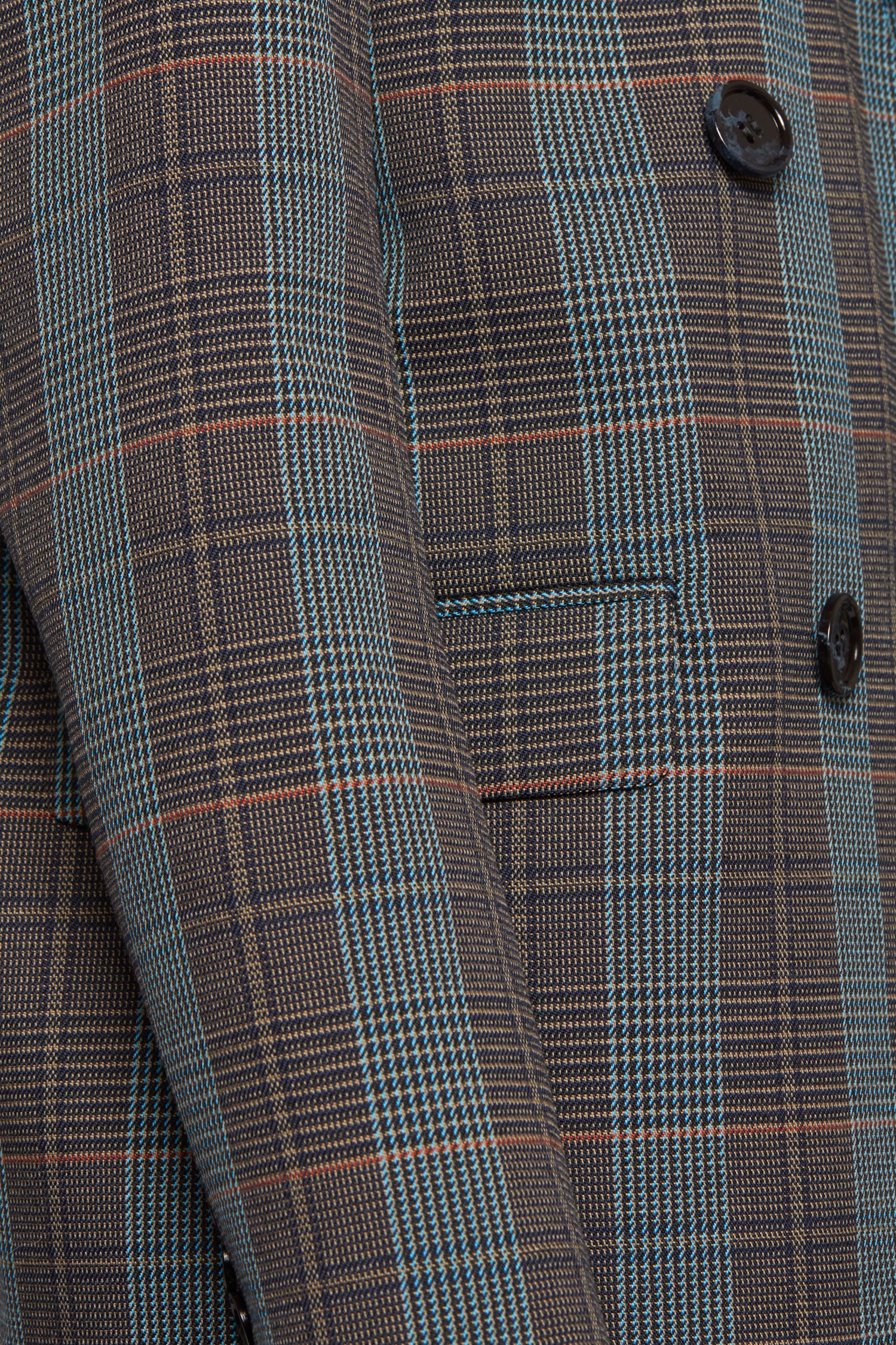 Checked suit jacket blue/orange - 7