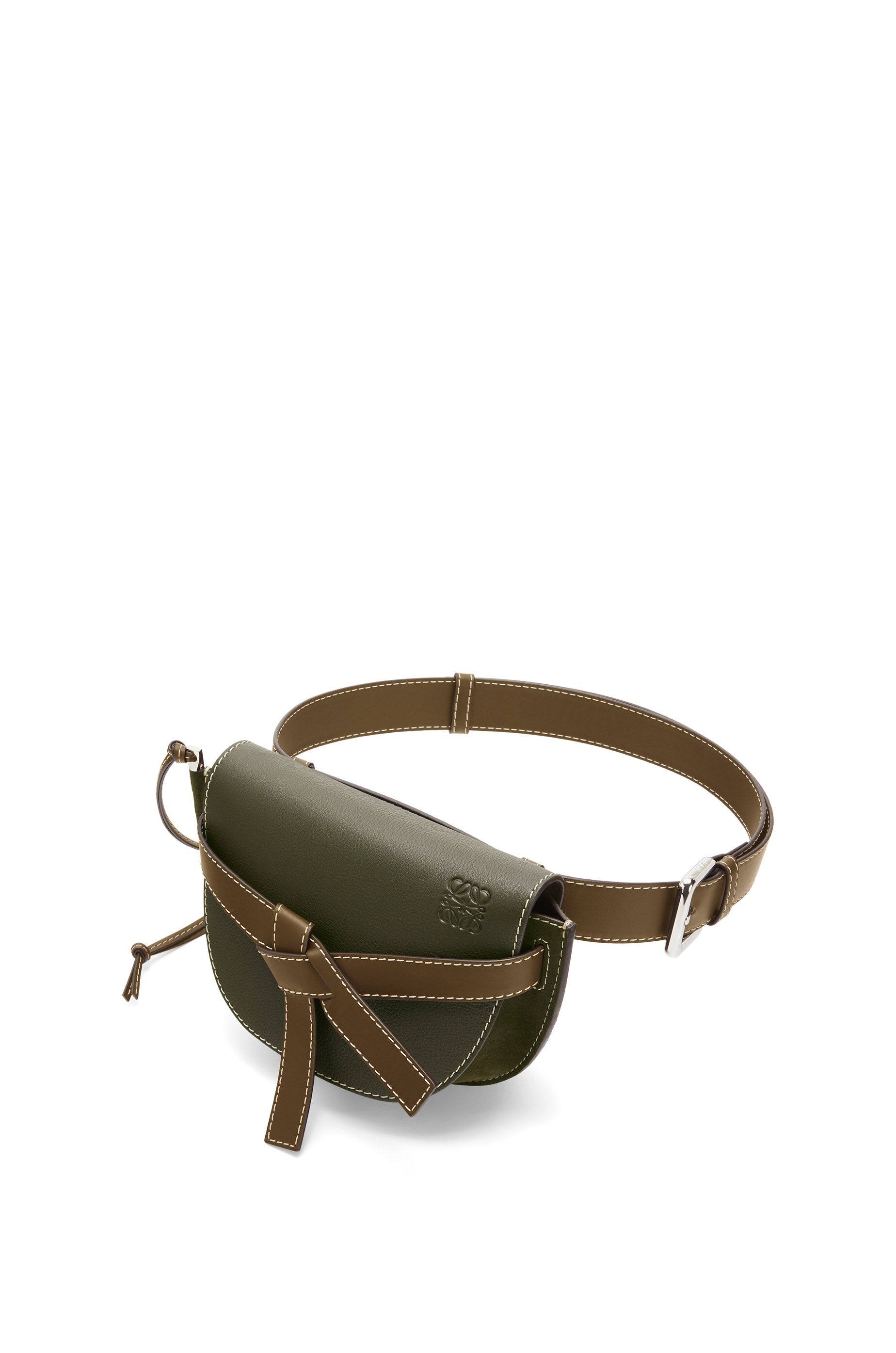 Large Gate bumbag in suede and calfkin - 1