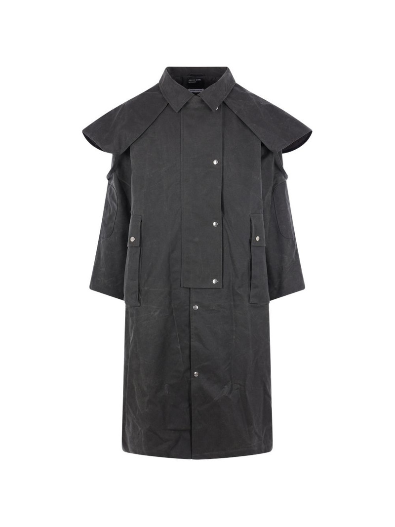flap-pocket waxed coat 1