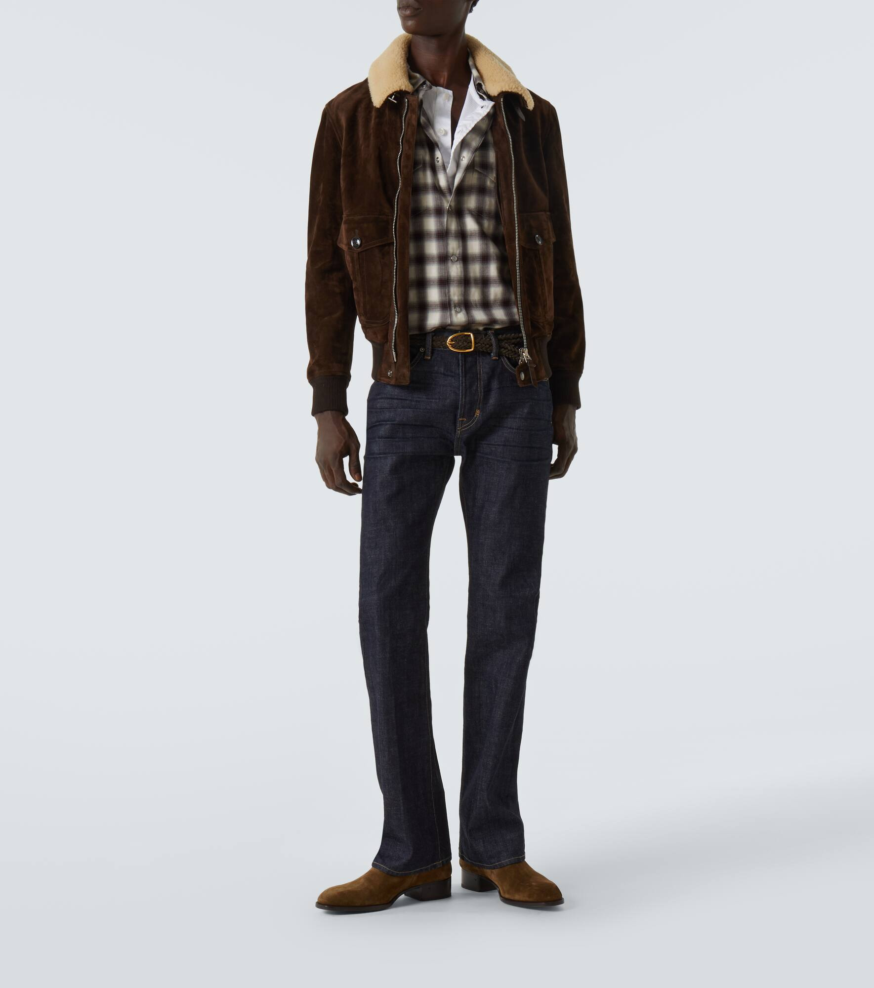 Cotton-blend Henley shirt - 2