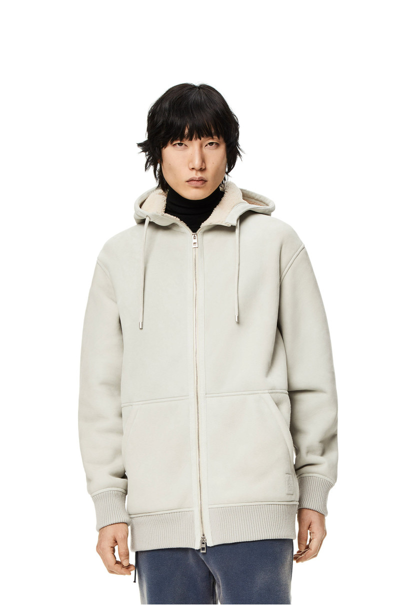 Zip-up hoodie shearling 3