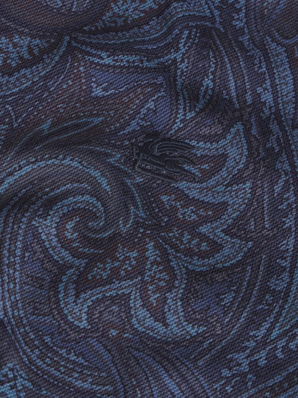paisley-print cotton polo shirt - 5