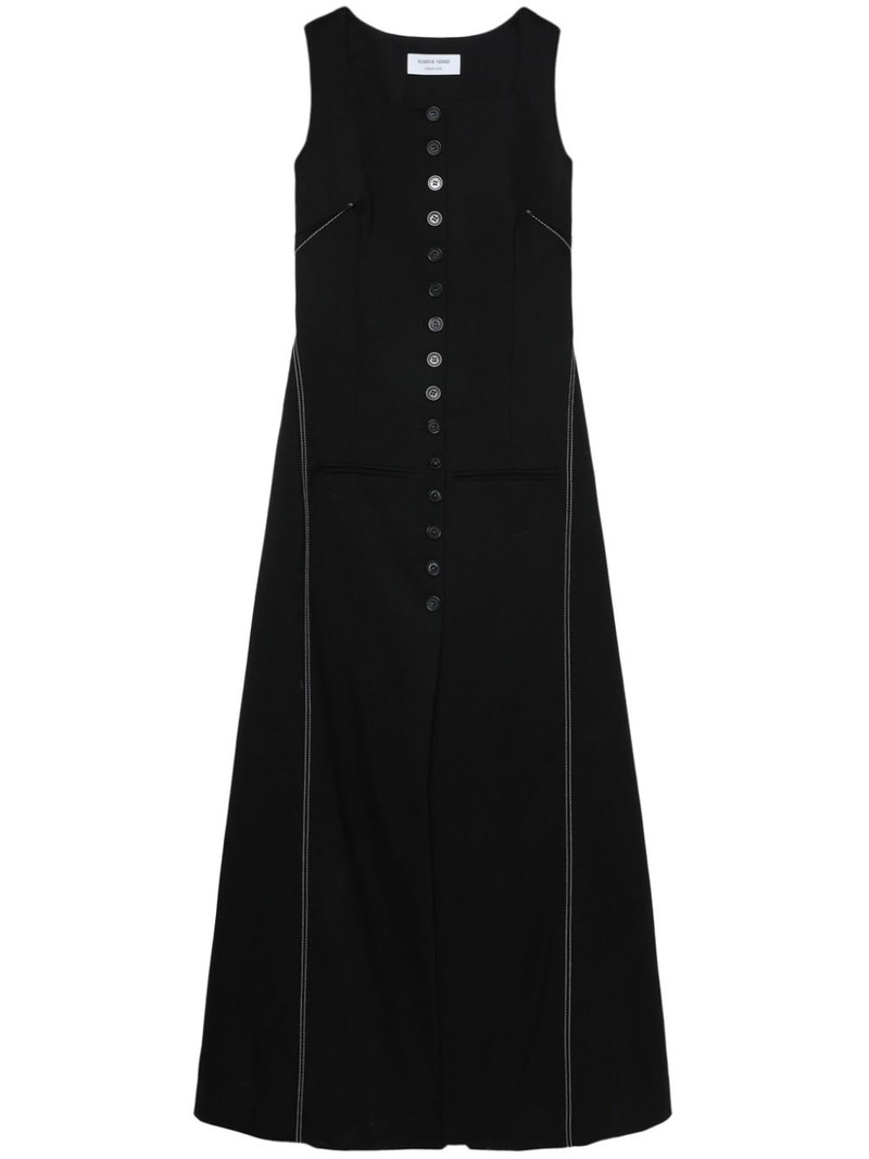 button-down flared midi dress 1