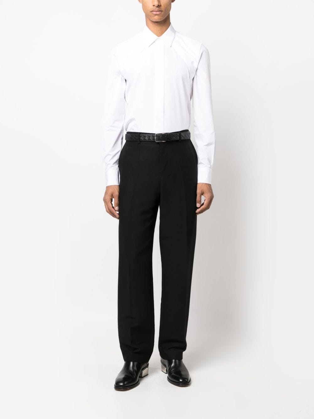 panelled cotton shirt - 2