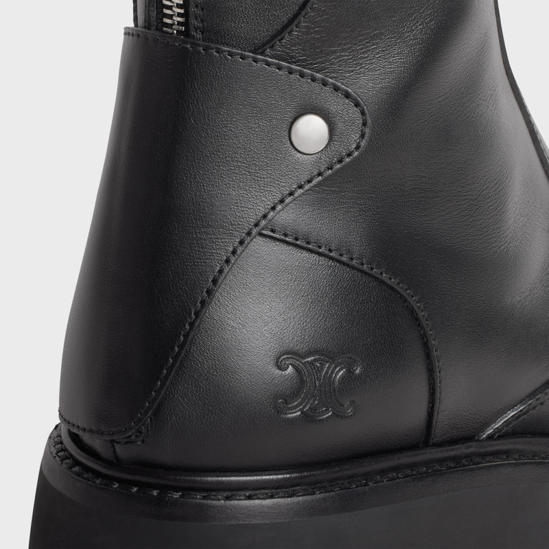 CELINE BULKY BOOTS WITH BACK ZIP AND TRIOMPHE in Calfskin 5
