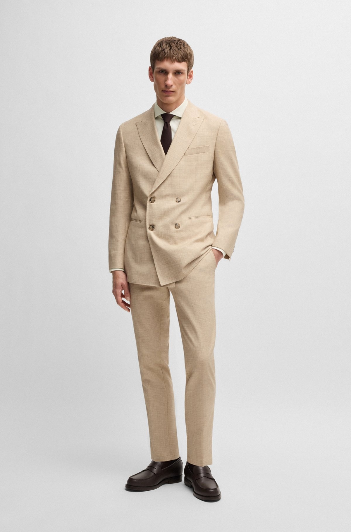 SLIM-FIT SHIRT IN EASY-IRON STRETCH COTTON - 4