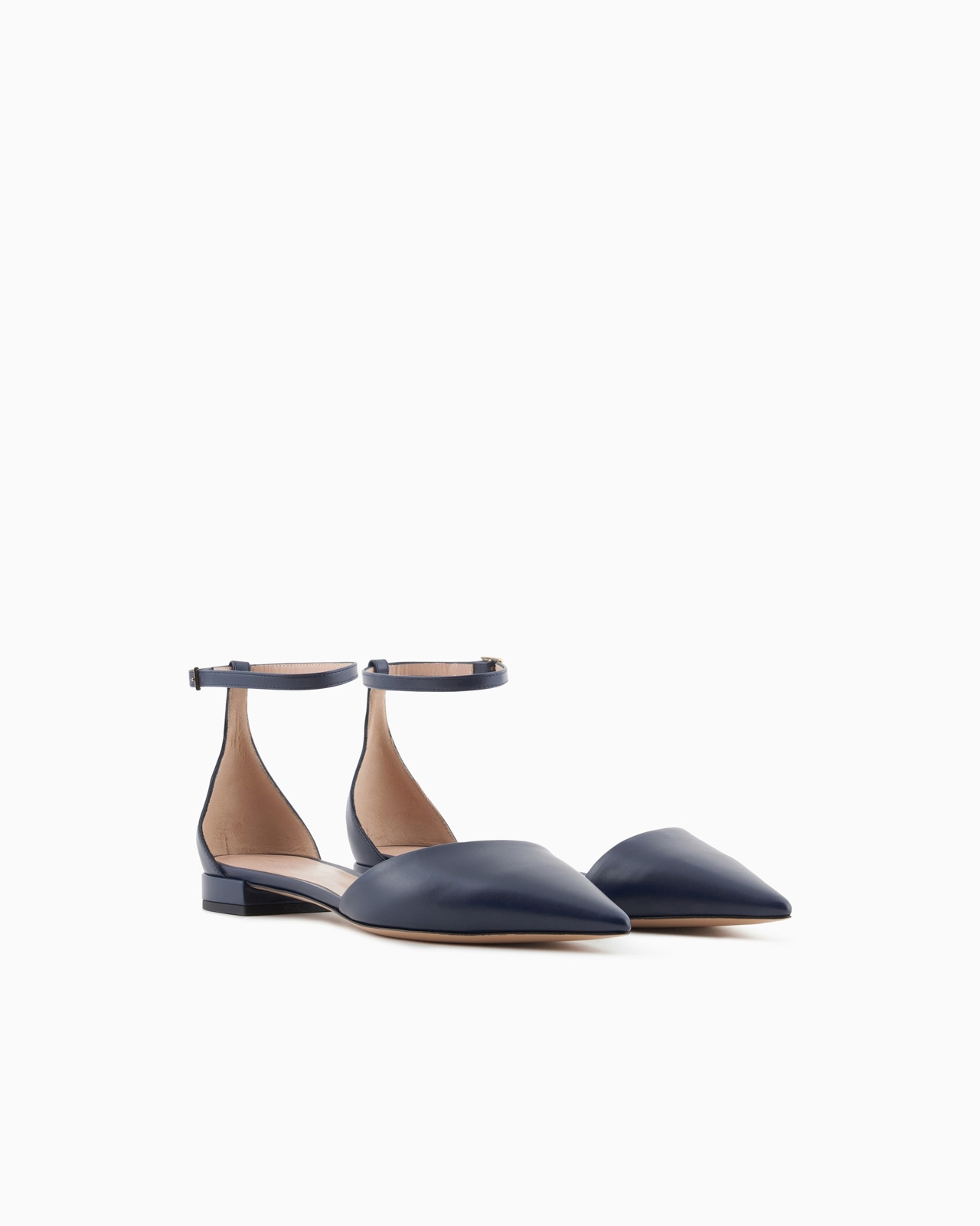 Leather ballerinas with strap - 2