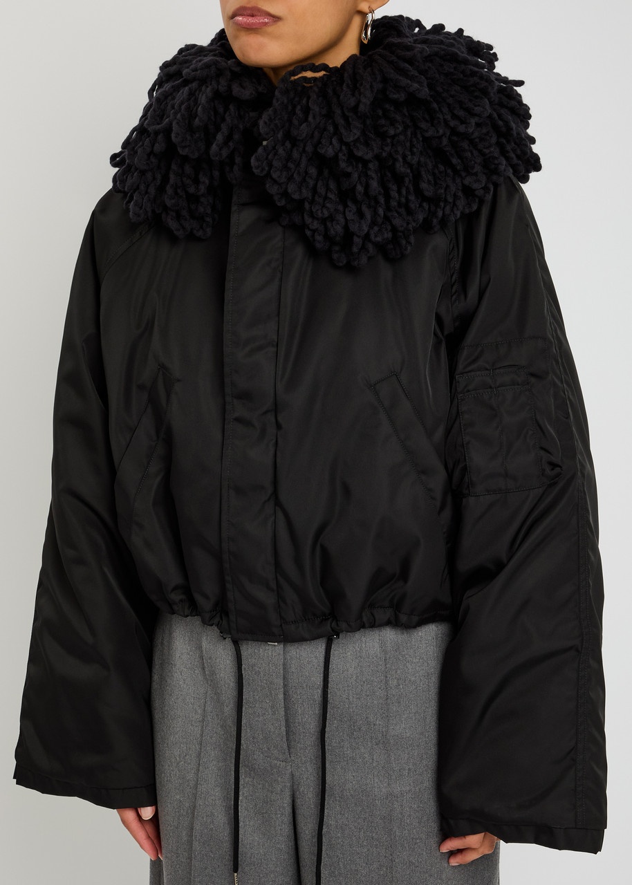Stella Mccartney Shaggy Knit Quilted Shell Coat - 2
