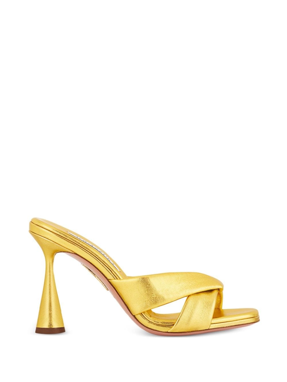 Amore 95mm metallic leather mules - 2